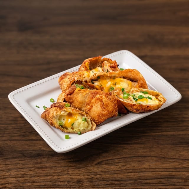 Double Stuffed Potato Spring Rolls.